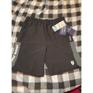 "IRON JOC" NEW MENS RUNNERS SHORTS black size Large